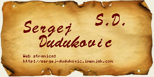 Sergej Duduković vizit kartica
